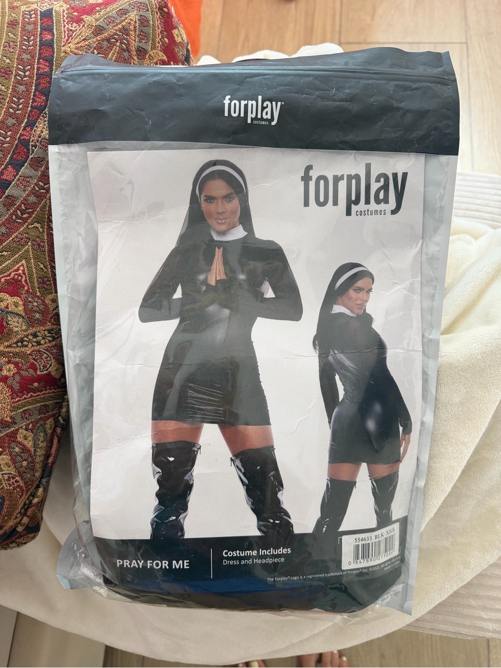 Forplay Black & White 'Pray For Me' Nun Costume
